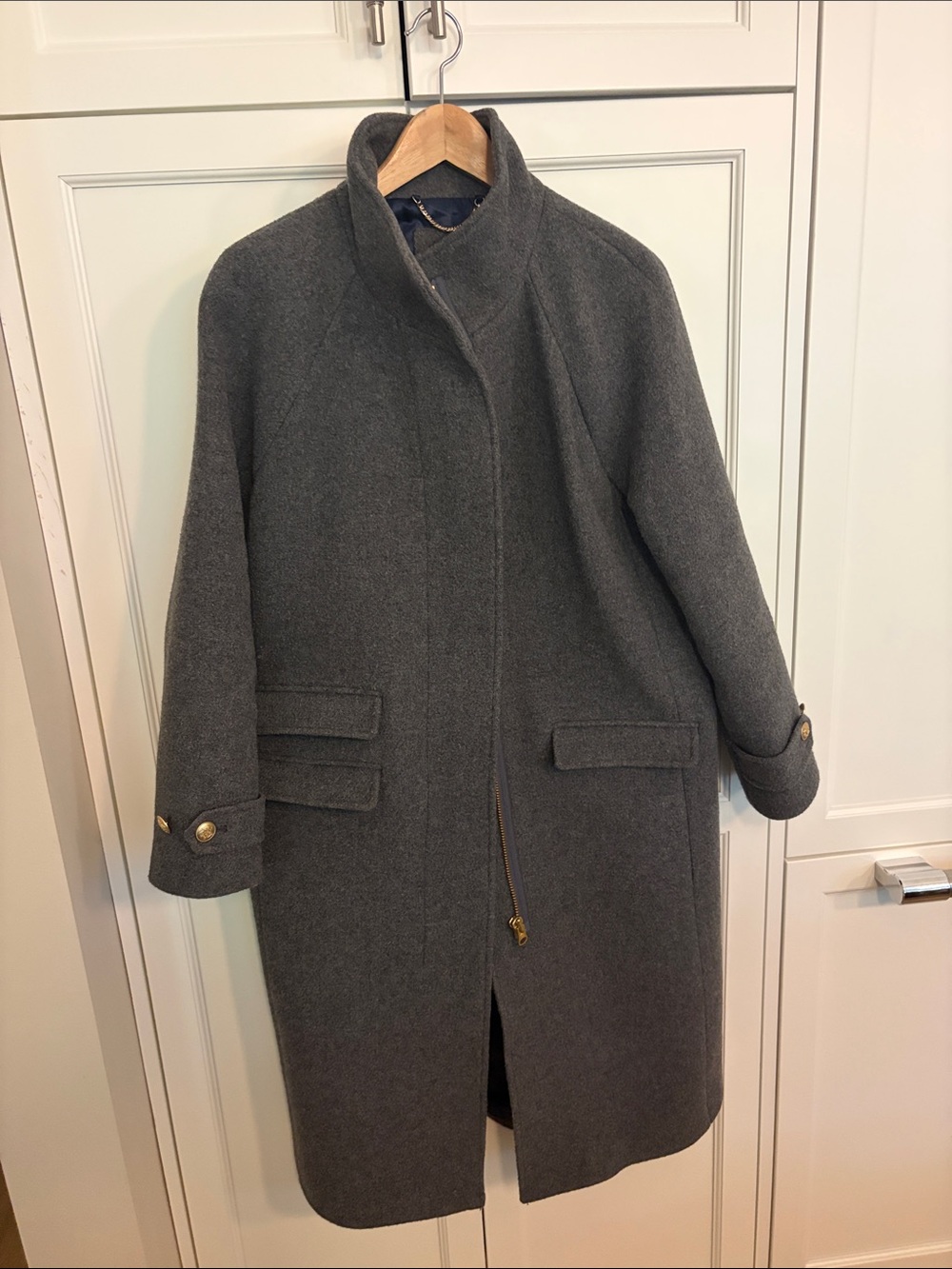 J. Crew Long Toscana coat in Italian stadium-cloth wool blend